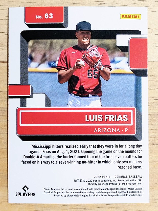 2022 Donruss Holo Blue #63 Luis Frias RR