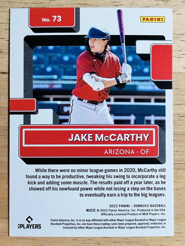 2022 Donruss Holo Blue #73 Jake McCarthy RR