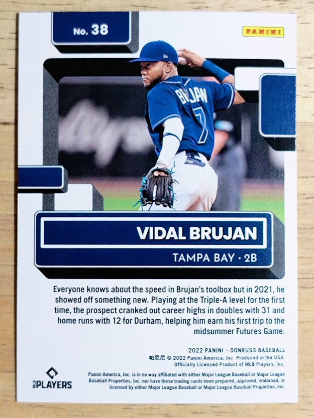 2022 Donruss Holo Blue #38 Vidal Brujan RR