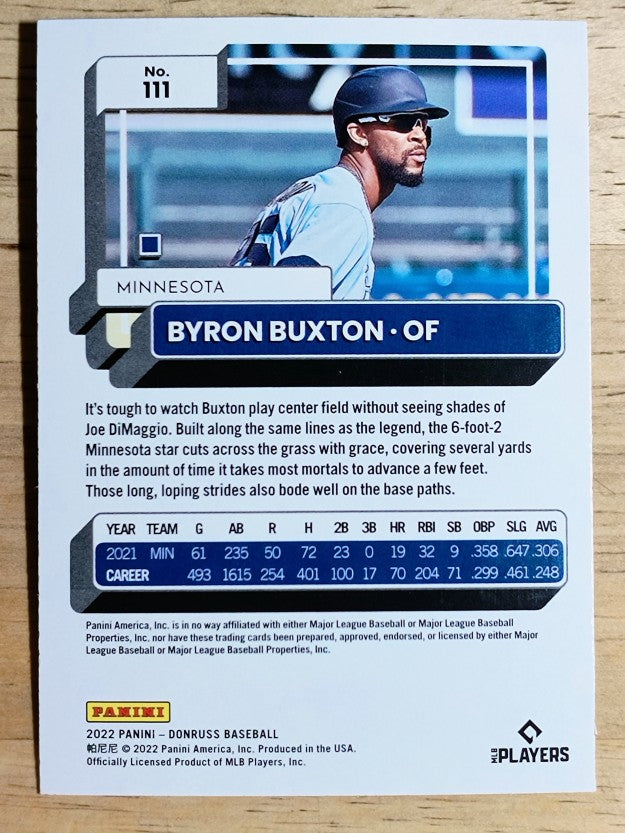 2022 Donruss Holo Blue #111 Byron Buxton