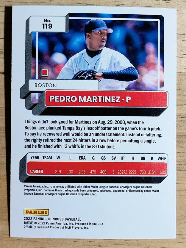 2022 Donruss Holo Blue #119 Pedro Martinez