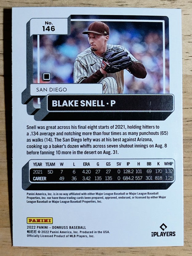 2022 Donruss Holo Blue #146 Blake Snell