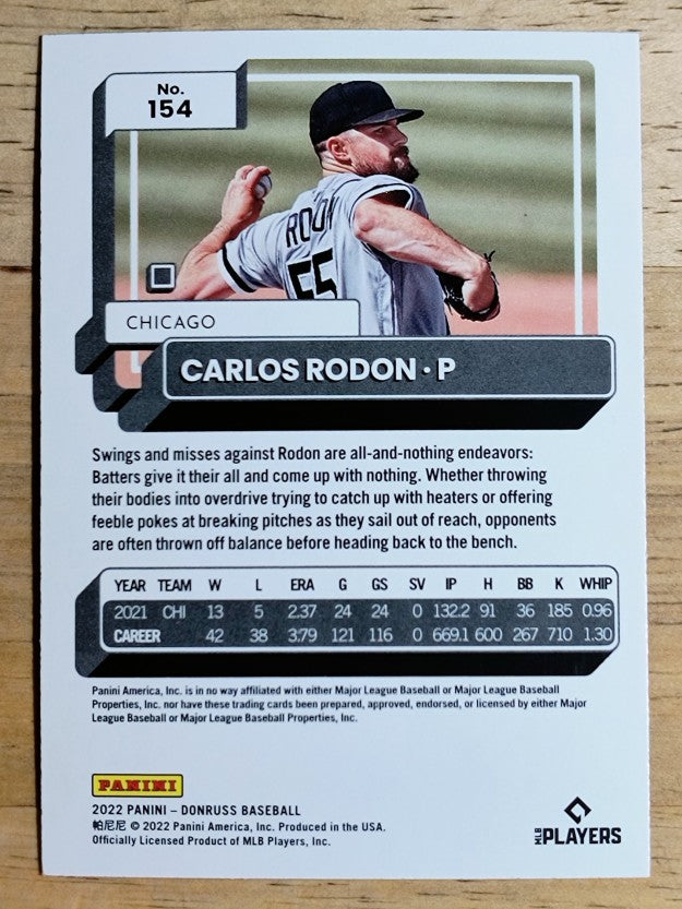 2022 Donruss Holo Blue #154 Carlos Rodon