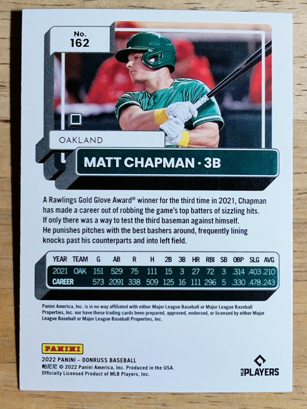2022 Donruss Holo Blue #162 Matt Chapman