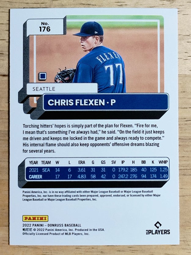 2022 Donruss Holo Blue #176 Chris Flexen
