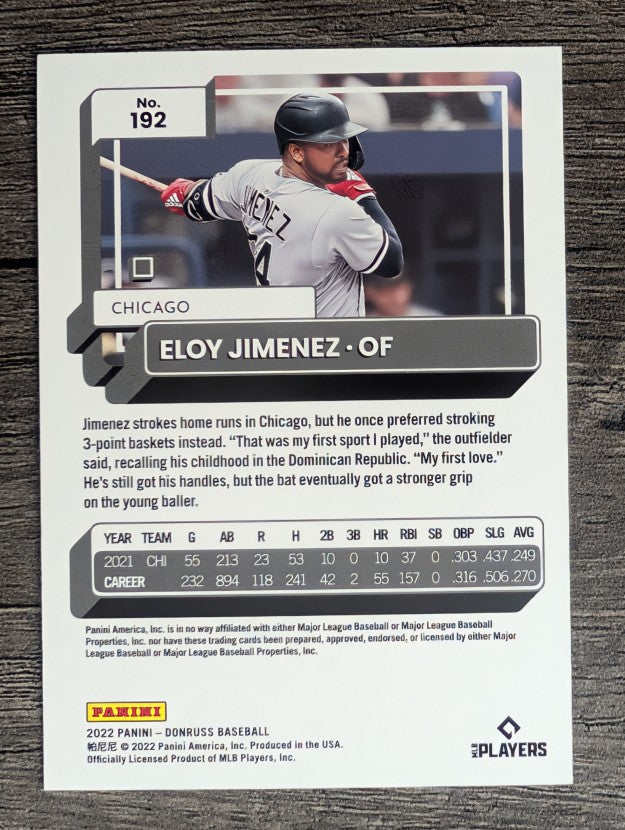 2022 Donruss Holo Blue #192 Eloy Jimenez