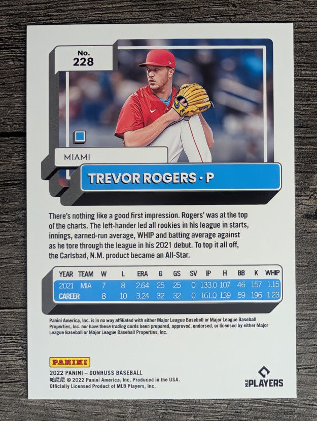 2022 Donruss Holo Blue #228 Trevor Rogers