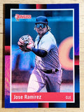 2022 Donruss Holo Blue #235 Jose Ramirez RETRO