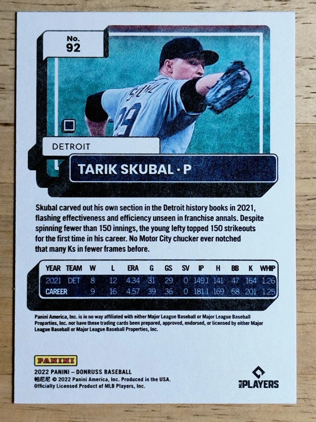 2022 Donruss Independence Day #92 Tarik Skubal