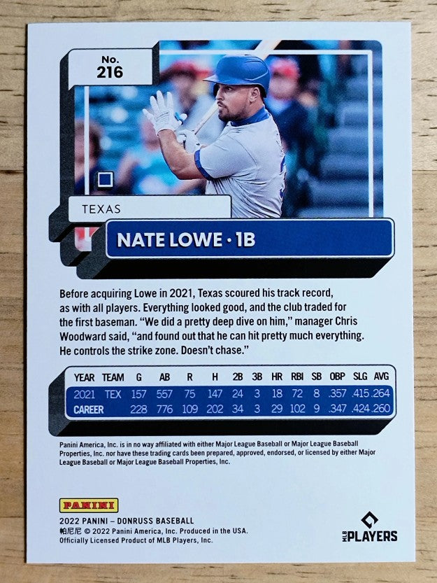 2022 Donruss Liberty #216 Nate Lowe