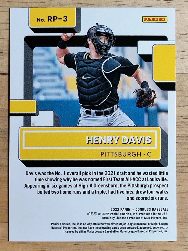 2022 Donruss Rated Prospects #3 Henry Davis