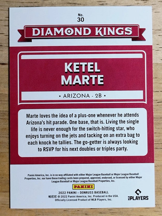 2022 Donruss Red #30 Ketel Marte DK
