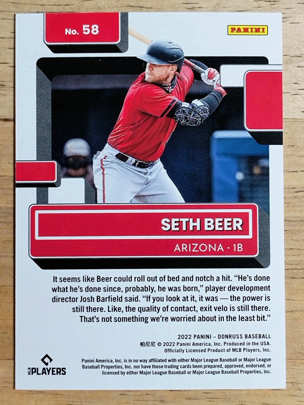 2022 Donruss Red #58 Seth Beer RR