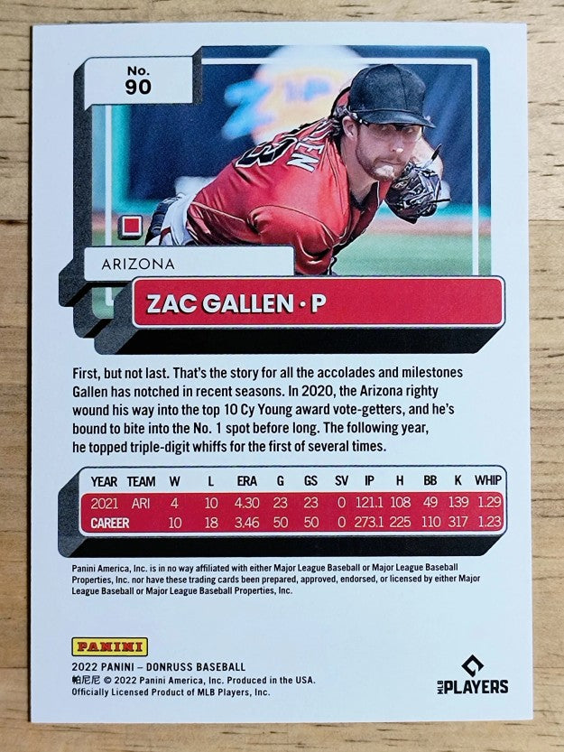 2022 Donruss Red #90 Zac Gallen