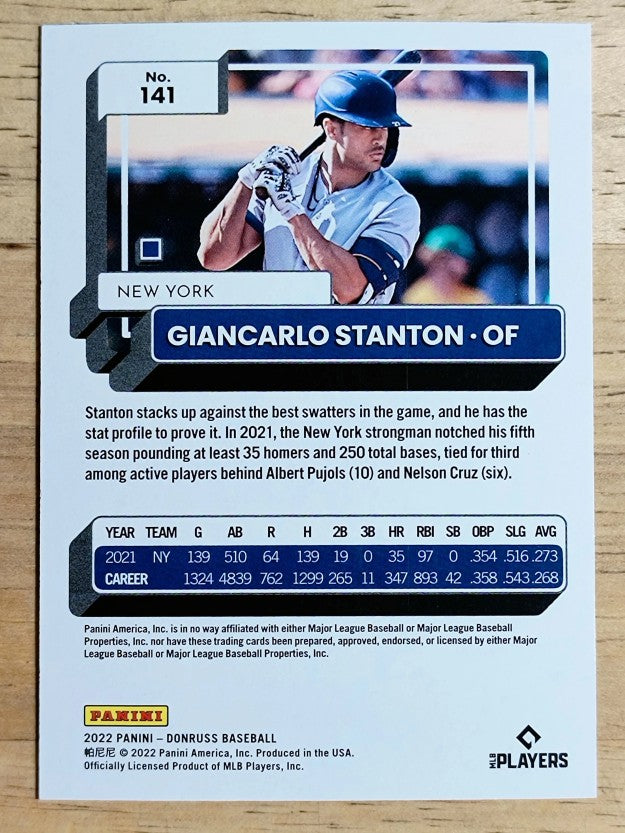 2022 Donruss Red #141 Giancarlo Stanton
