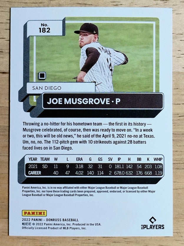 2022 Donruss Red #182 Joe Musgrove