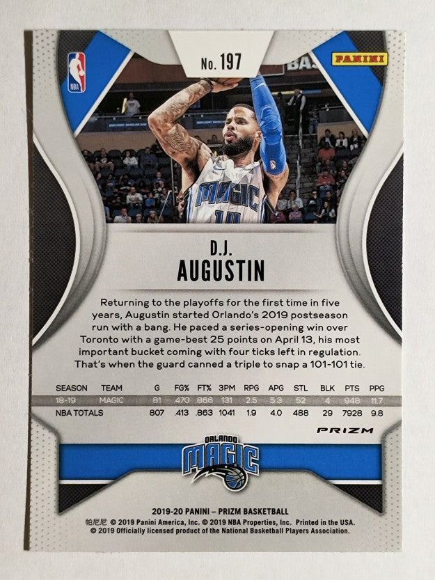 2019-20 Panini Prizm Prizms Green #197 D.J. Augustin