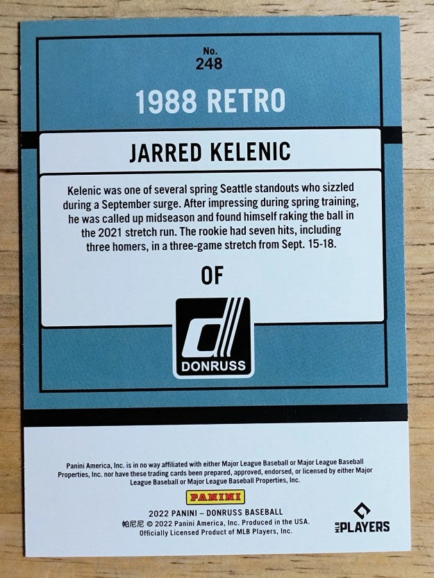 2022 Donruss Red #248 Jarred Kelenic