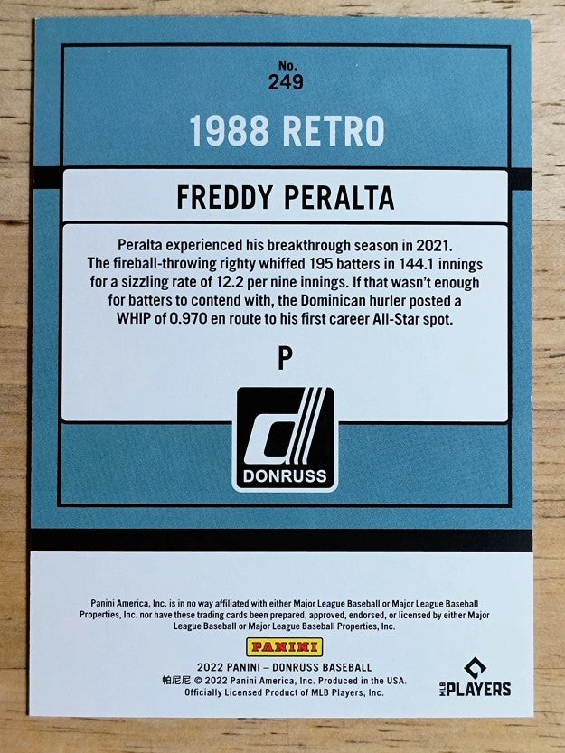 2022 Donruss Red #249 Freddy Peralta