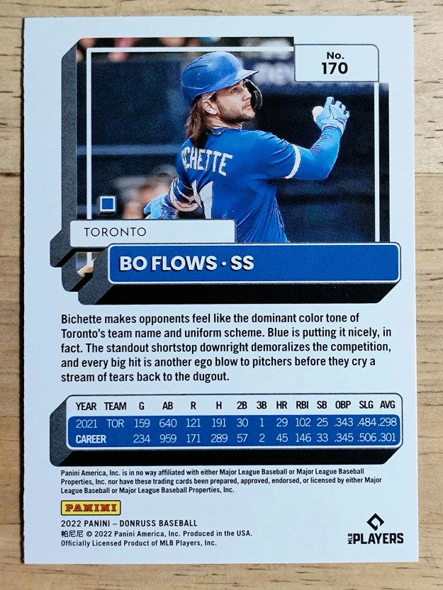 2022 Donruss Variations #170 Bo Bichette