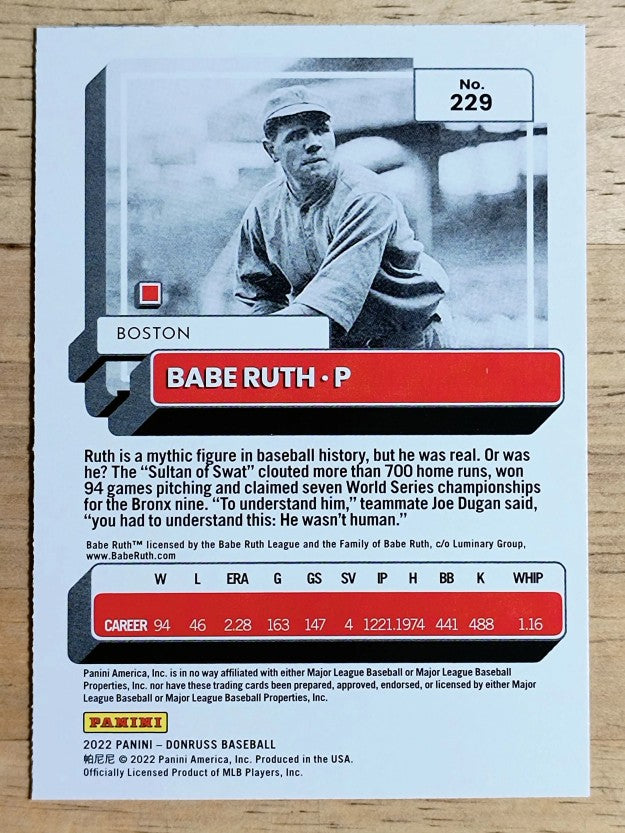 2022 Donruss Variations #229 Babe Ruth