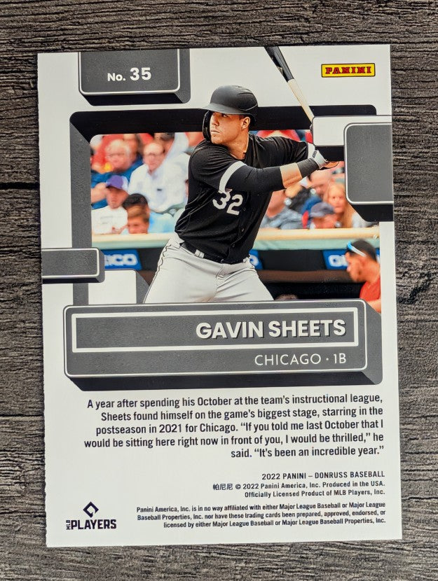 2022 Donruss #35 Gavin Sheets RR RC