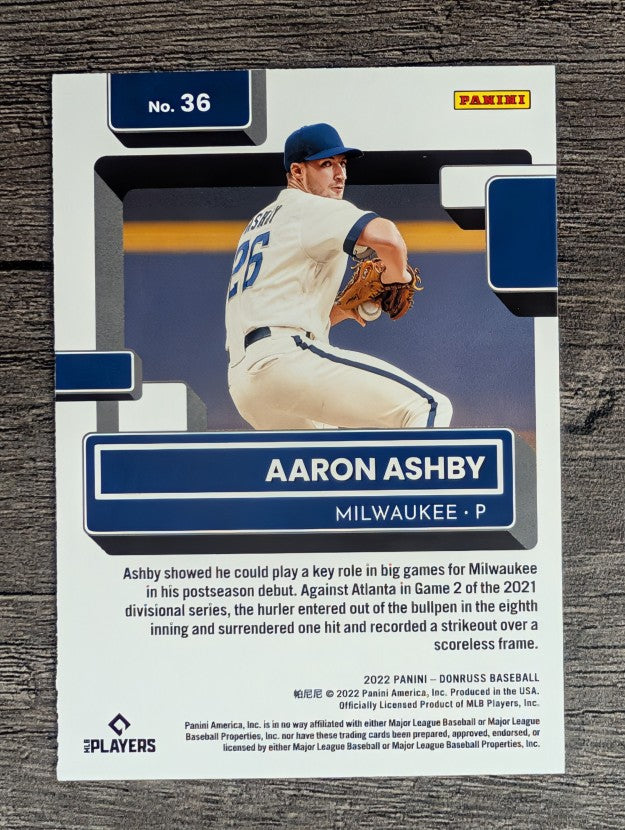 2022 Donruss #36 Aaron Ashby RR RC