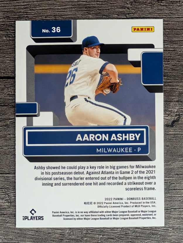 2022 Donruss #36 Aaron Ashby RR RC