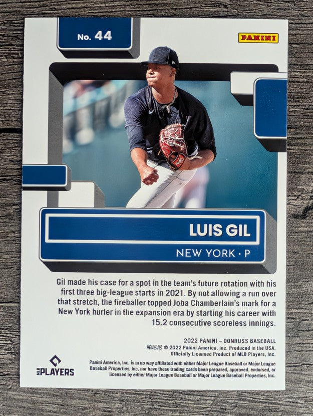 2022 Donruss #44 Luis Gil RR RC