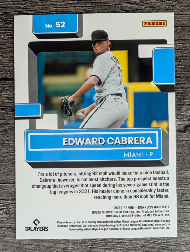 2022 Donruss #52 Edward Cabrera RR RC