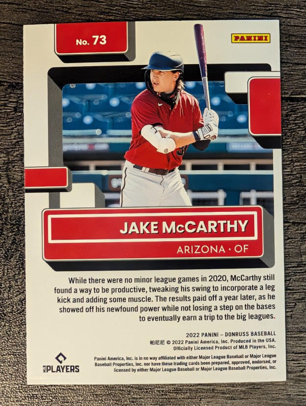 2022 Donruss #73 Jake McCarthy RR RC