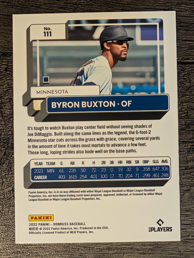 2022 Donruss Holo Blue #111 Byron Buxton