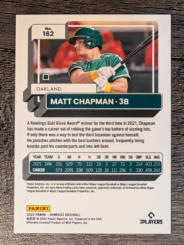 2022 Donruss Holo Blue #162 Matt Chapman