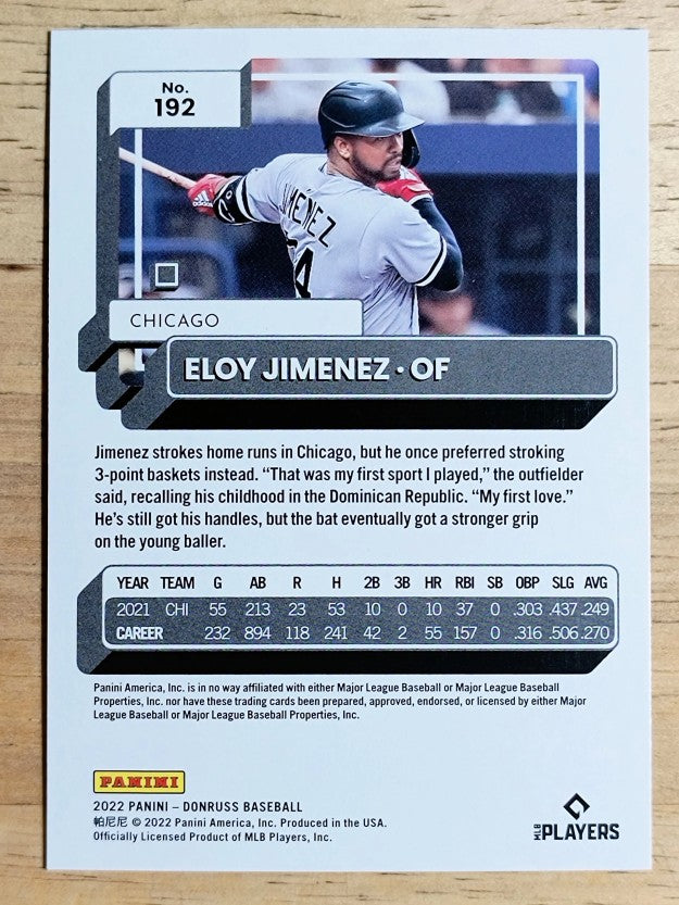 2022 Donruss Holo Blue #192 Eloy Jimenez