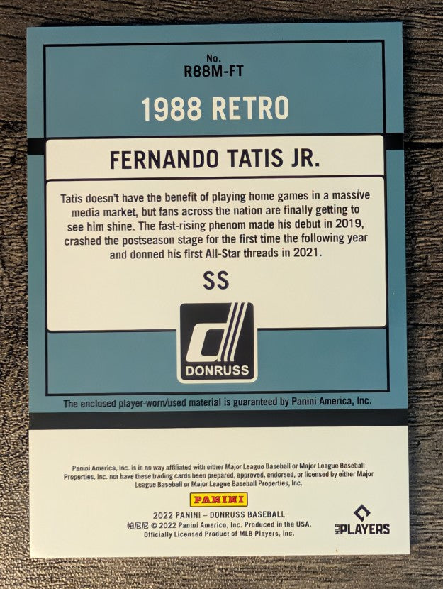 2022 Donruss Retro '88 Materials #11 Fernando Tatis Jr.