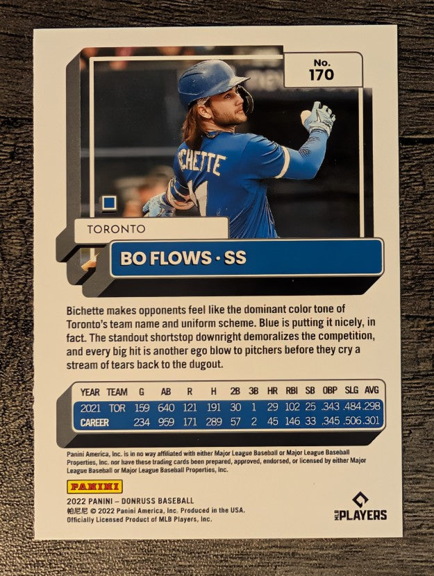 2022 Donruss Variations #170 Bo Bichette
