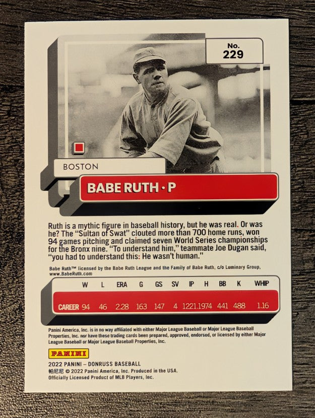 2022 Donruss Variations #229 Babe Ruth