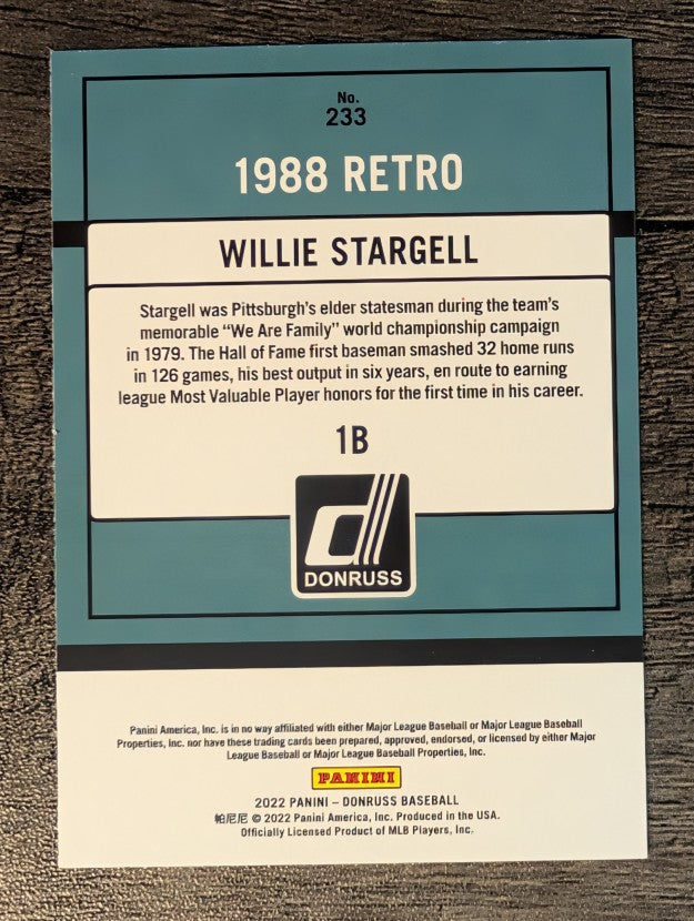 2022 Donruss Variations #233 Willie Stargell RETRO