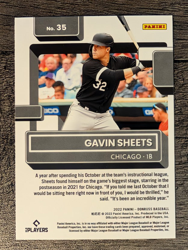 2022 Donruss #35 Gavin Sheets RR RC