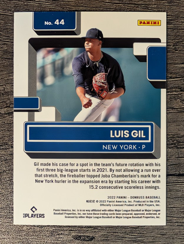 2022 Donruss #44 Luis Gil RR RC