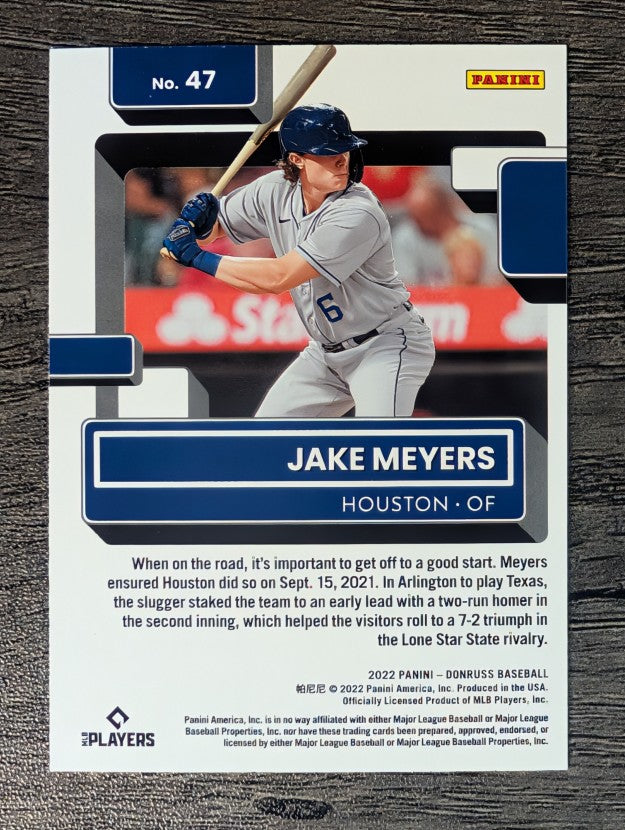 2022 Donruss #47 Jake Meyers RR RC
