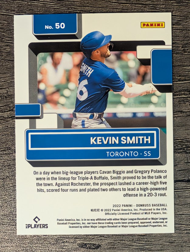 2022 Donruss #50 Kevin Smith RR RC