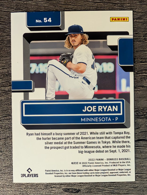 2022 Donruss #54 Joe Ryan RR RC