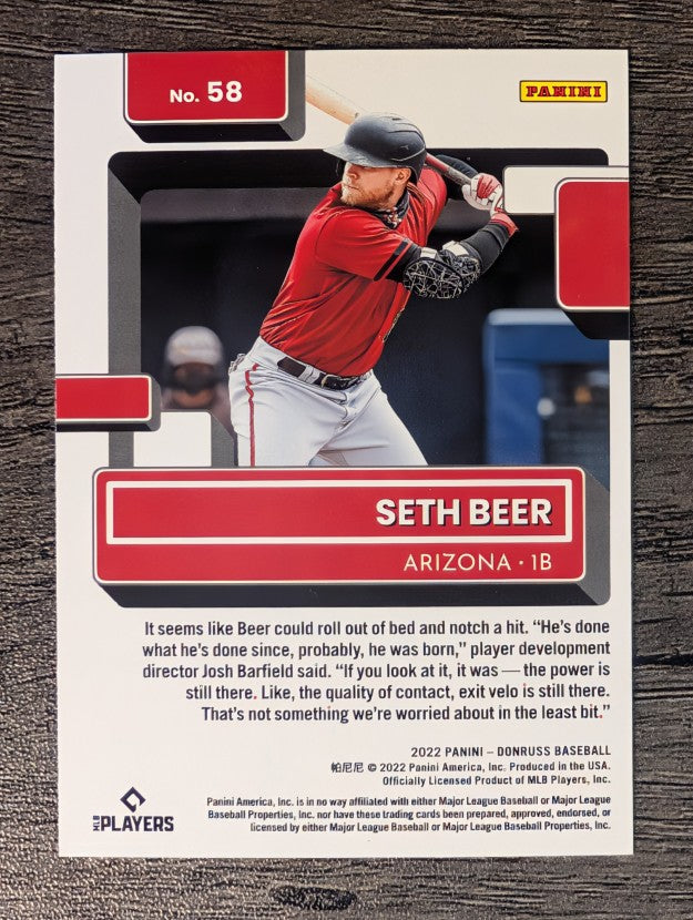 2022 Donruss #58 Seth Beer RR RC