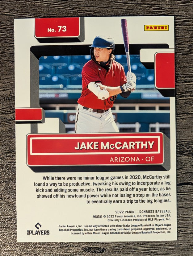 2022 Donruss #73 Jake McCarthy RR RC
