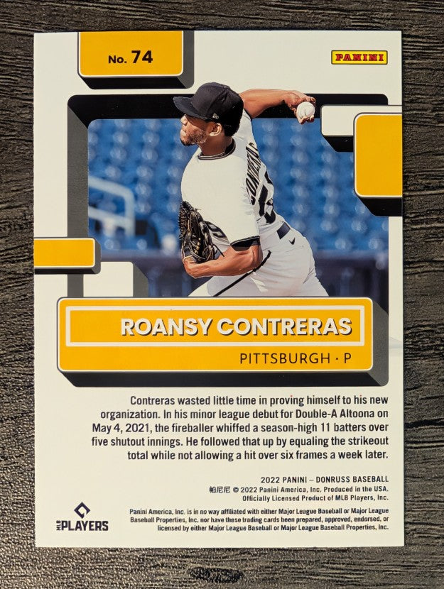 2022 Donruss #74 Roansy Contreras RR RC