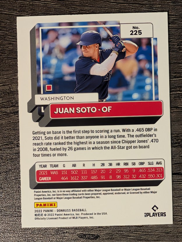 2022 Donruss Variations #225 Juan Soto