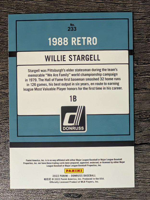 2022 Donruss Variations #233 Willie Stargell RETRO