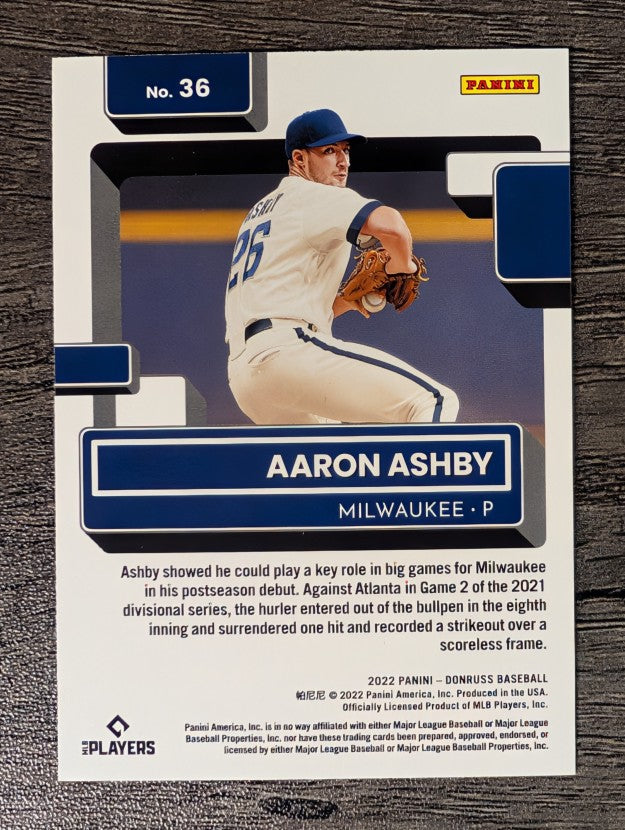 2022 Donruss #36 Aaron Ashby RR RC