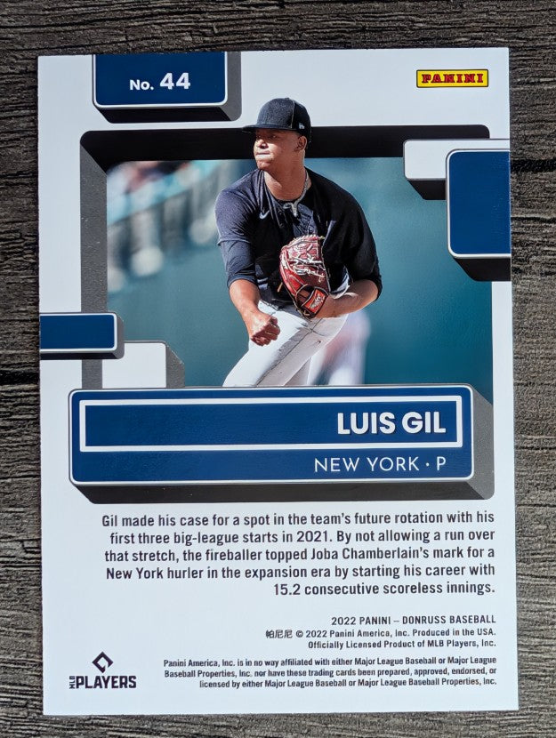 2022 Donruss #44 Luis Gil RR RC